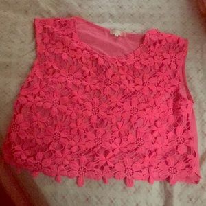 Floral pink tank top